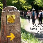 Cartel de etapa del camino de Santiago