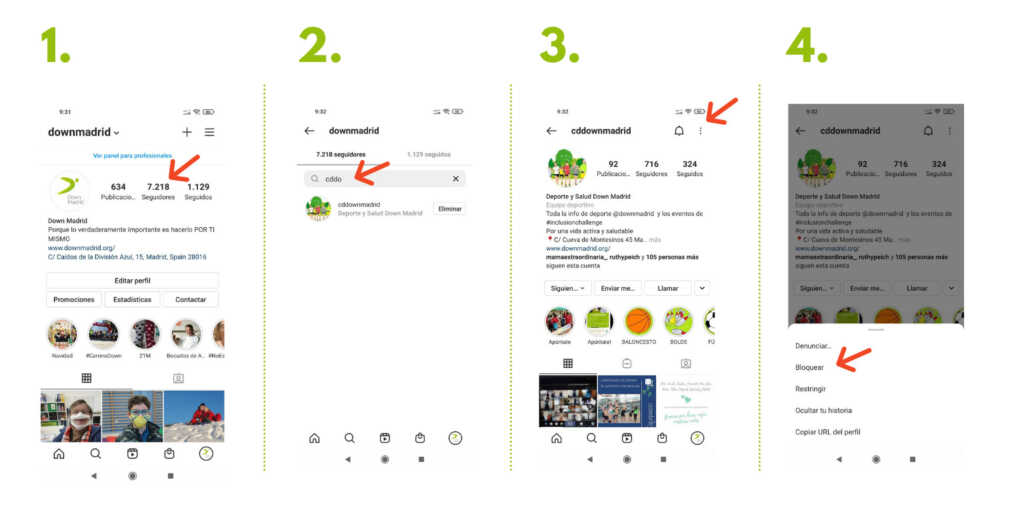 Bloquear en Instagram
