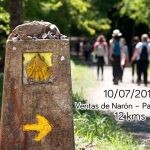 Cartel de etapa del camino de Santiago