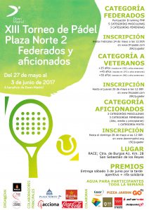 Cartel del Torneo de Pádel de Down Madrid